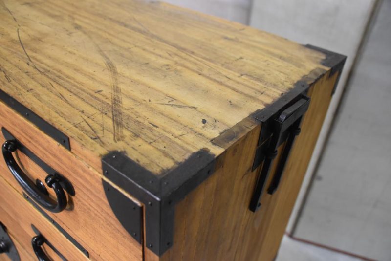 Antique Clothing Chest 2 Sections Width:880mm - Image 7