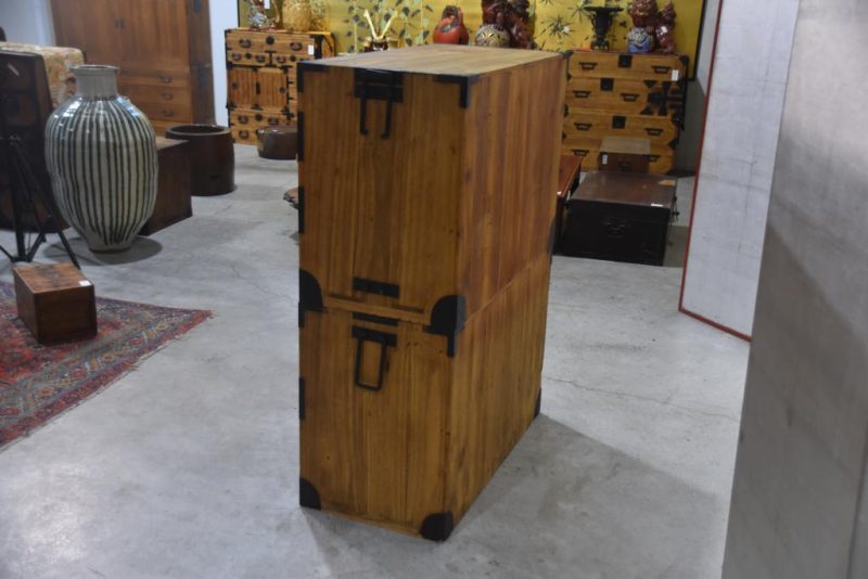 Antique Clothing Chest 2 Sections Width:880mm - Image 6