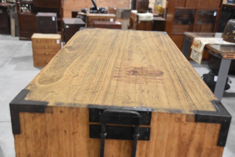 Antique Clothing Chest 2 Sections Width:880mm - Image 4