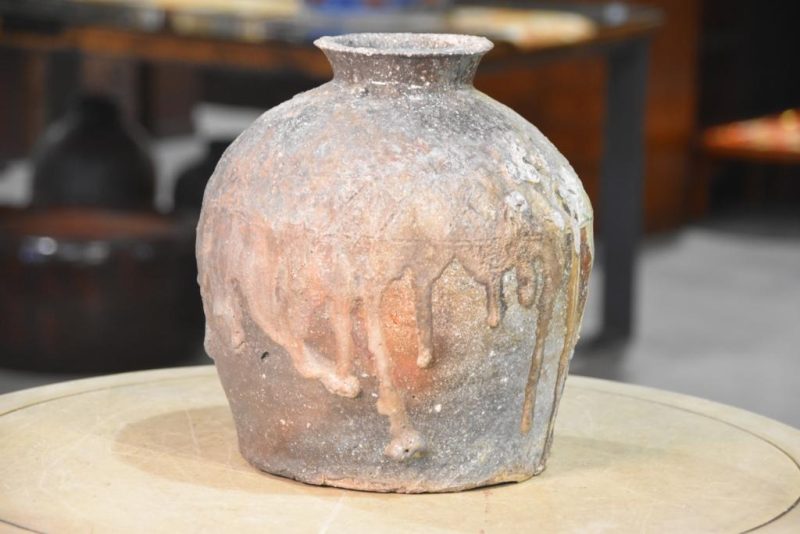 Shigaraki Wood Fired Tsubo Vase - Image 7