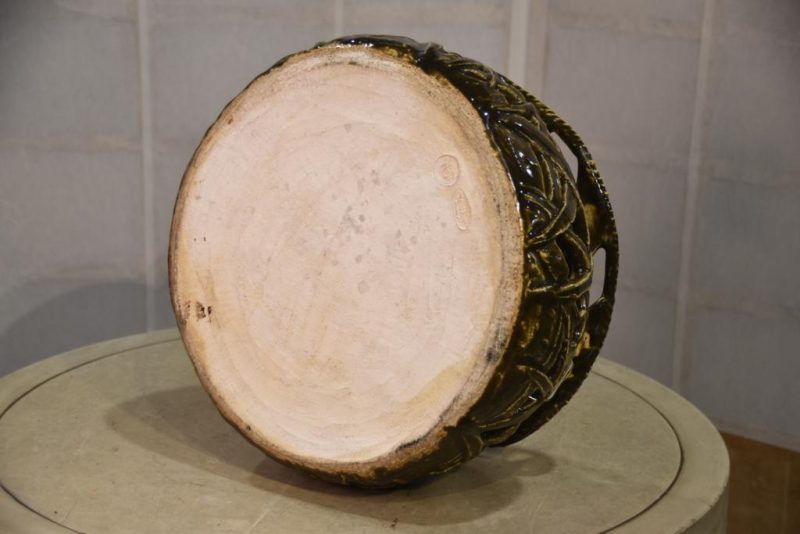 Japanese Pottery Woven Basket - Image 4