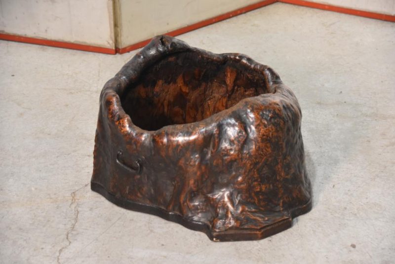Japanese Elm Burl Gentleman's Hibachi Circa:1900