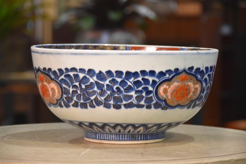 Japanese Coloured Imari Porcelain Bowl - Image 10