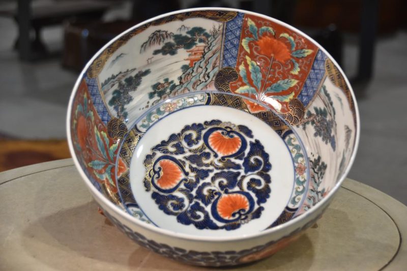 Japanese Coloured Imari Porcelain Bowl - Image 8
