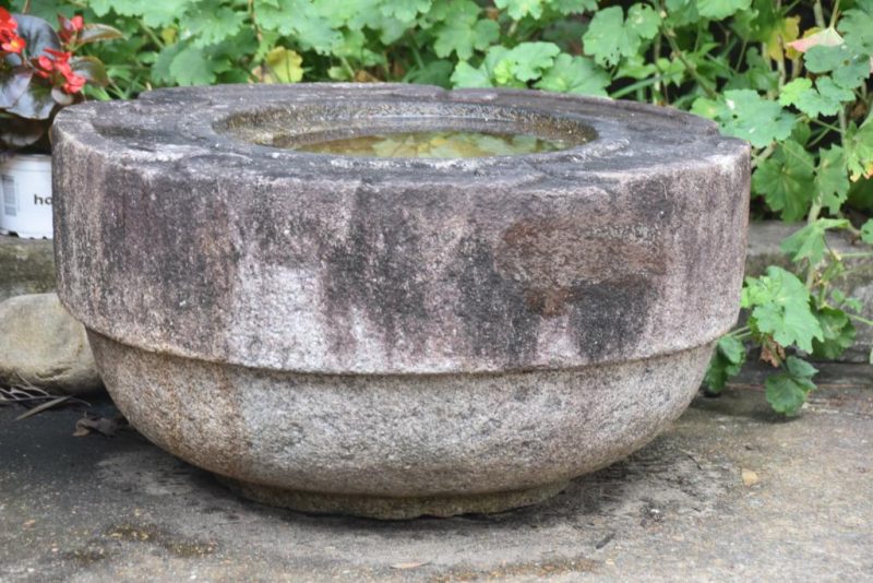 Antique Japanese Granite Garden Basin Width:650mm - Image 2