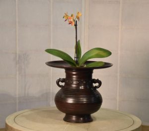 Murashi Do Usubata Vintage Bronze Flower Vase
