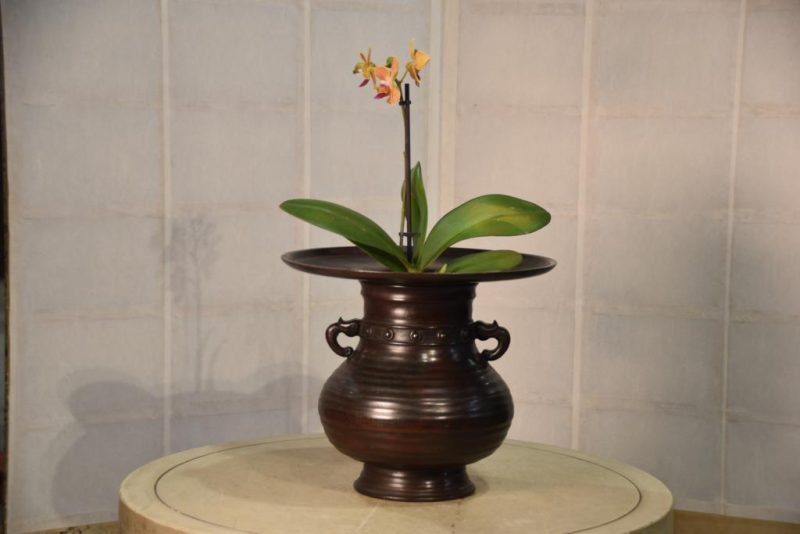 Murashi Do Usubata Vintage Bronze Flower Vase