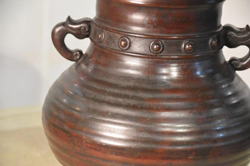 Murashi Do Usubata Vintage Bronze Flower Vase - Image 9