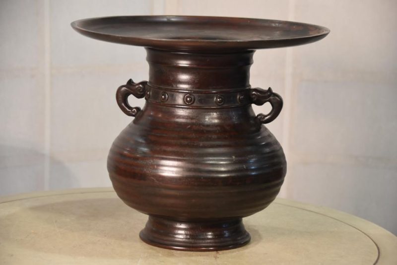 Murashi Do Usubata Vintage Bronze Flower Vase - Image 8