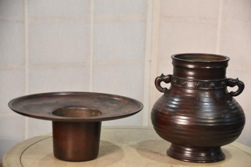 Murashi Do Usubata Vintage Bronze Flower Vase - Image 7
