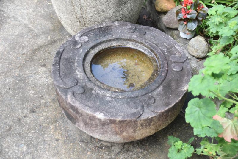Antique Japanese Granite Garden Basin Width:650mm