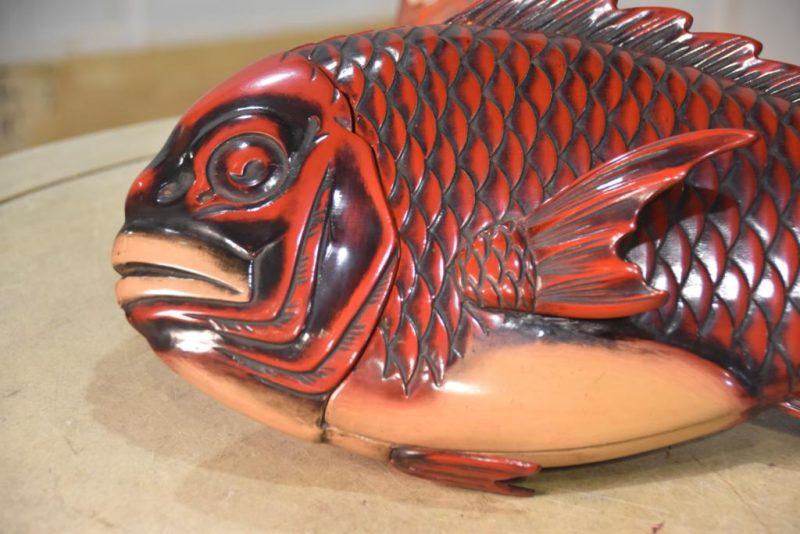 Vintage Lacquered Fish Lidded Container - Image 7