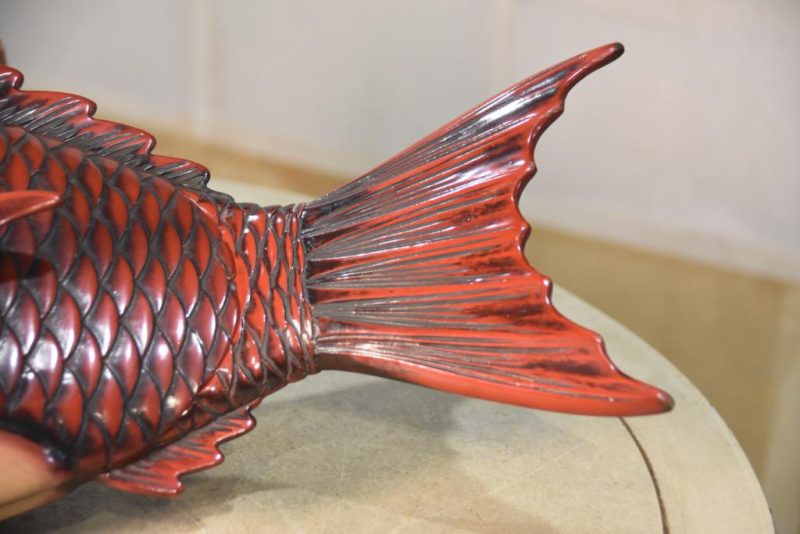 Vintage Lacquered Fish Lidded Container - Image 6