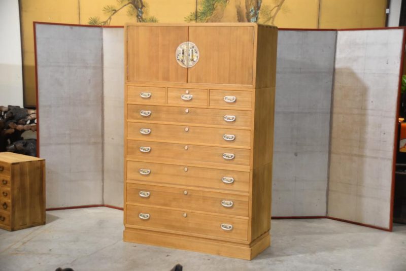 An Exceptional Quality Vintage 3 Section Wedding Chest Width:1090mm