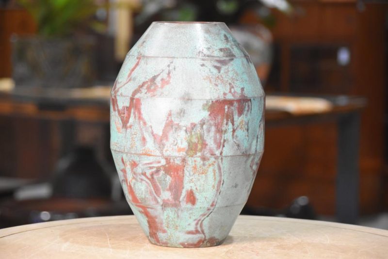 Japanese Seido Bronze Flower Vase - Image 2