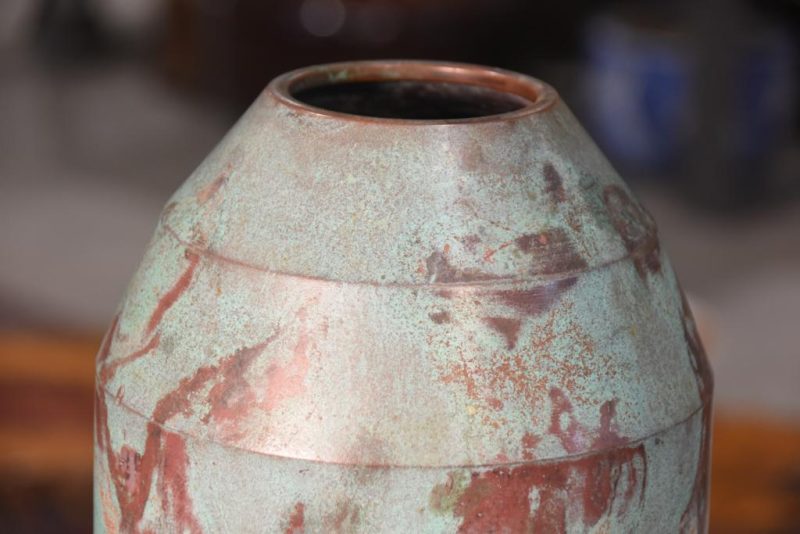 Japanese Seido Bronze Flower Vase - Image 9