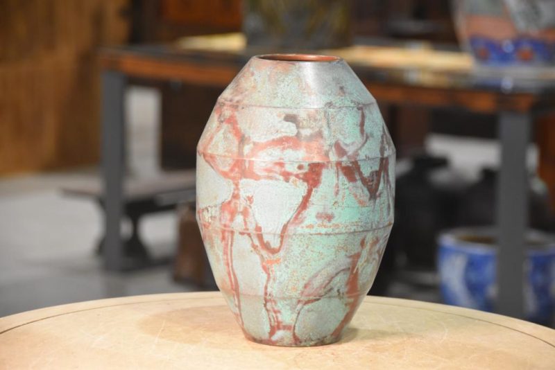 Japanese Seido Bronze Flower Vase - Image 7