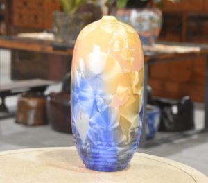 Crystalline Ceramic Vase
