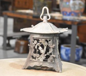 Japanese Cast Bronze Hanging Lantern