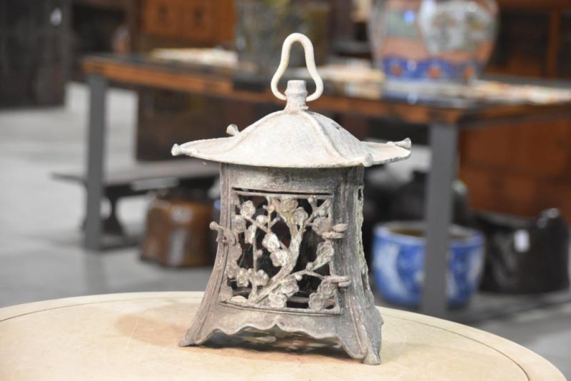 Japanese Cast Bronze Hanging Lantern