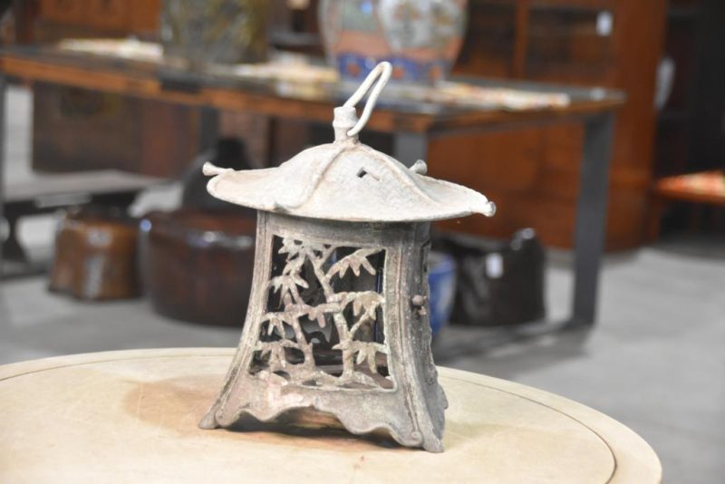 Japanese Cast Bronze Hanging Lantern - Image 7