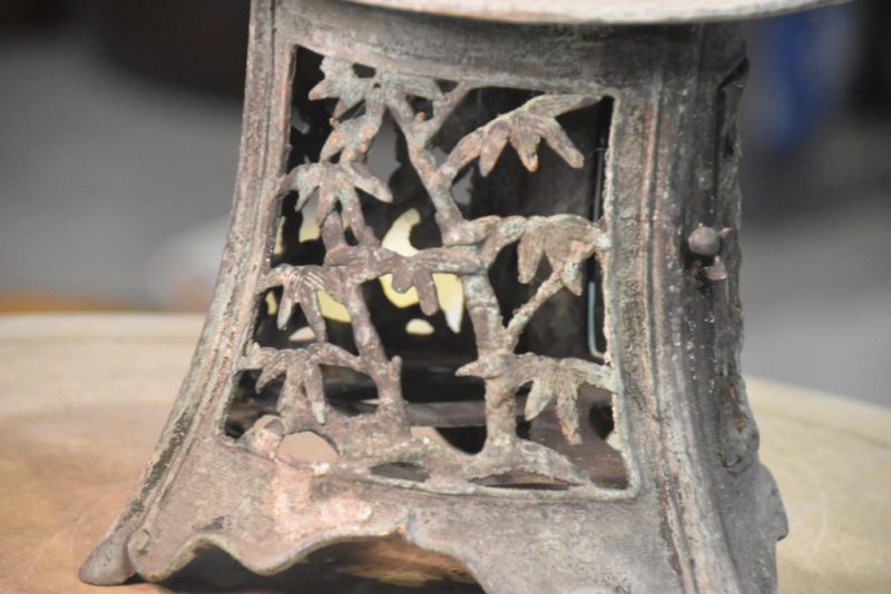 Japanese Cast Bronze Hanging Lantern - Image 6