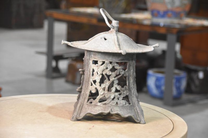 Japanese Cast Bronze Hanging Lantern - Image 4