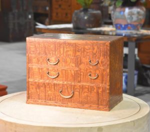 Vintage Burled Mulberry Sewing Box