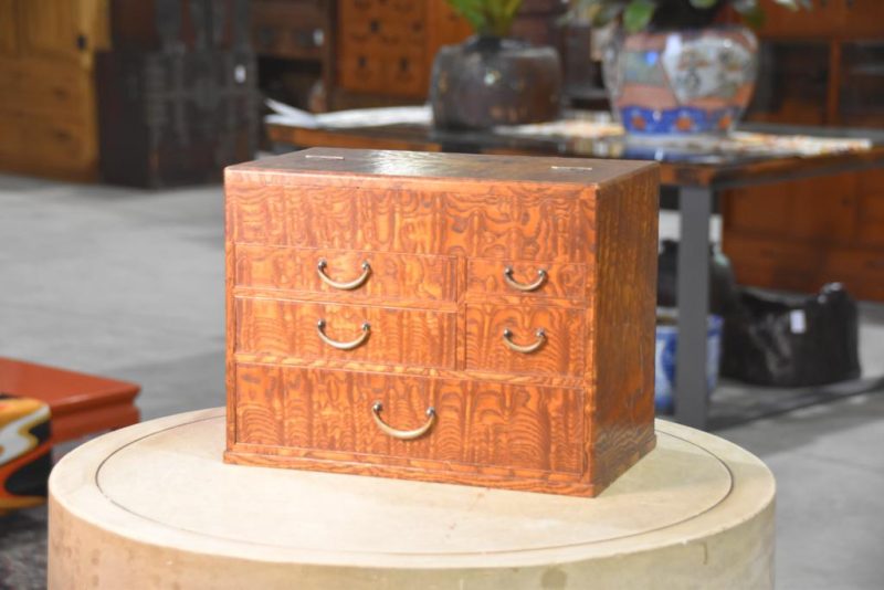 Vintage Burled Mulberry Sewing Box