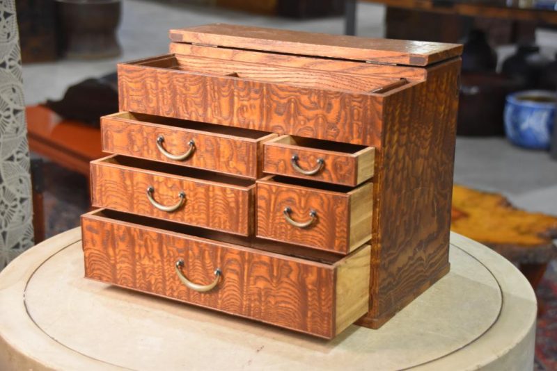 Vintage Burled Mulberry Sewing Box - Image 8
