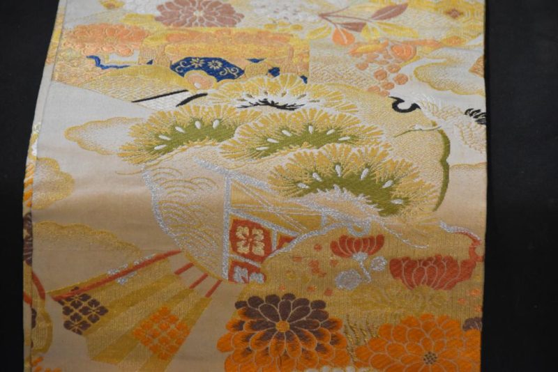 Japanese Vintage Brocade Obi Sash - Image 2