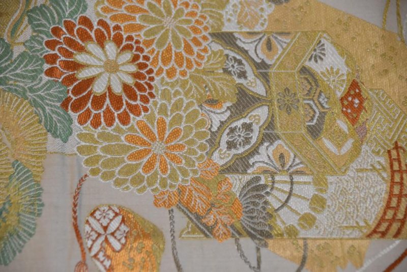 Japanese Vintage Brocade Obi Sash - Image 7