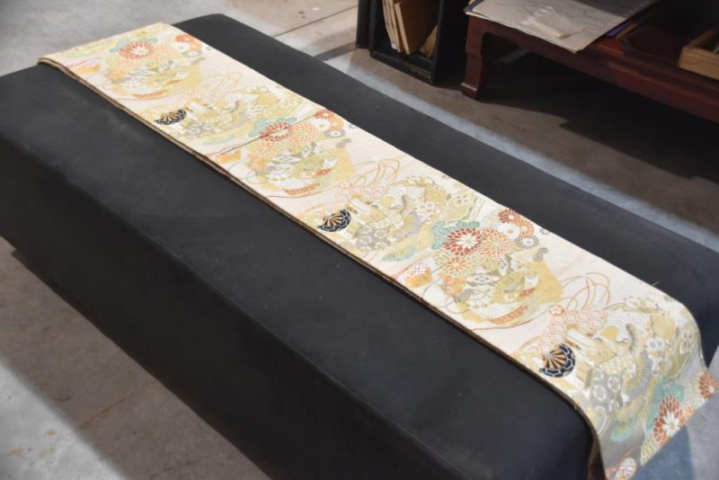 Japanese Vintage Brocade Obi Sash - Image 5