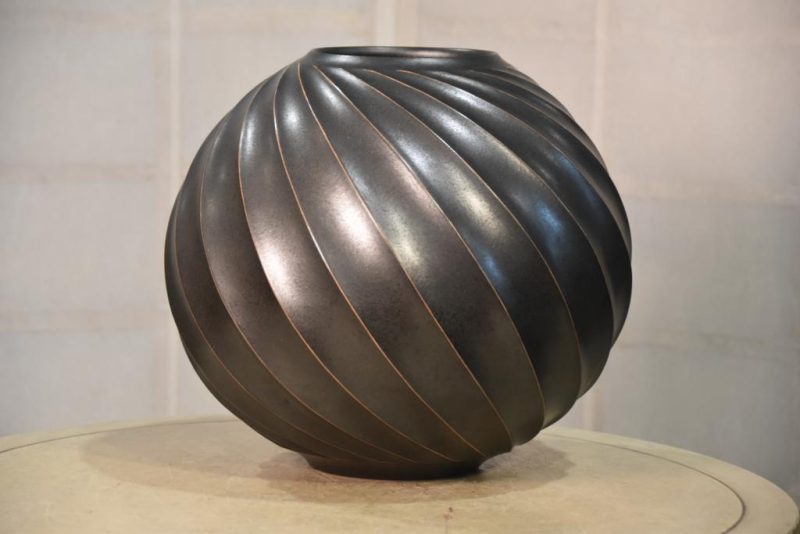Japanese Silver Glaze Studio Pottery Vase - Image 10