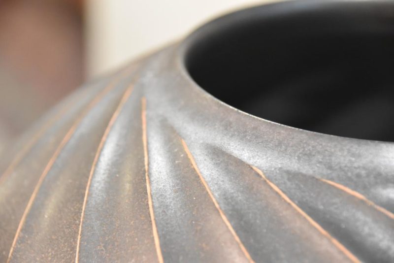 Japanese Silver Glaze Studio Pottery Vase - Image 8