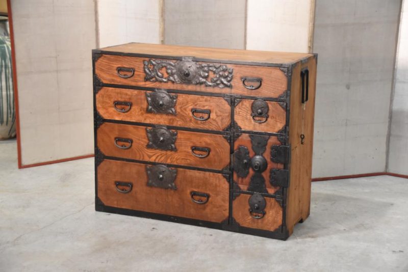 Antique Sendai Region Clothing Chest Width: 1120mm