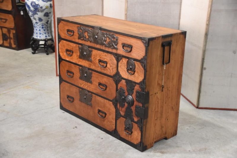 Antique Sendai Region Clothing Chest Width: 1120mm - Image 8