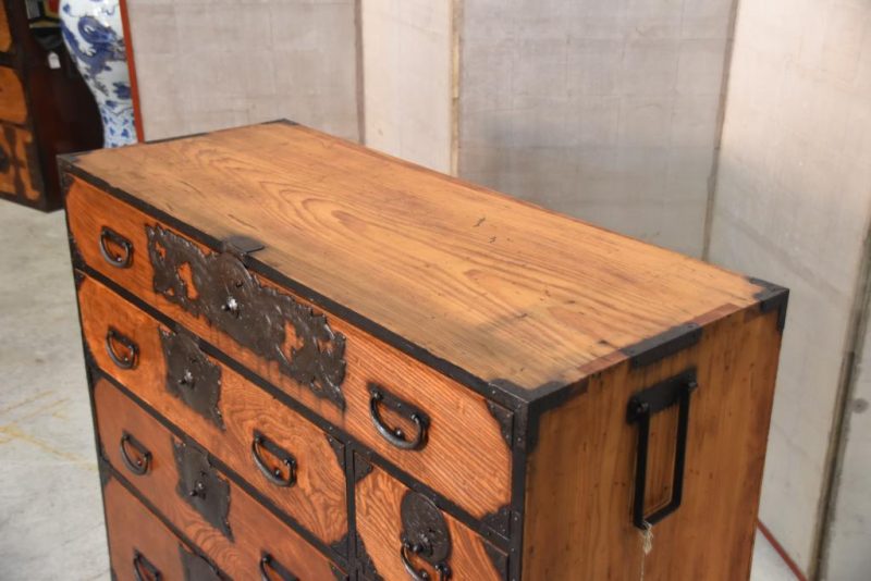 Antique Sendai Region Clothing Chest Width: 1120mm - Image 7