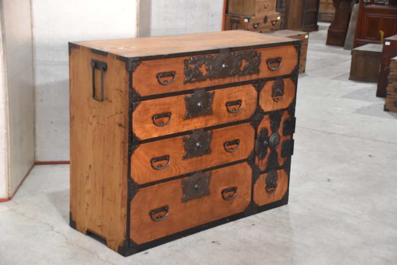 Antique Sendai Region Clothing Chest Width: 1120mm - Image 6