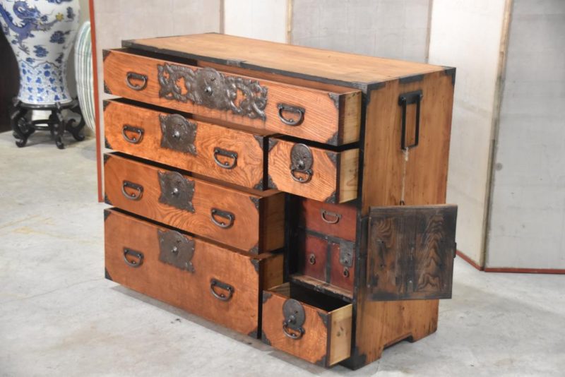 Antique Sendai Region Clothing Chest Width: 1120mm - Image 5