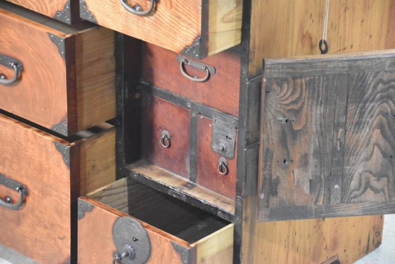 Antique Sendai Region Clothing Chest Width: 1120mm - Image 4