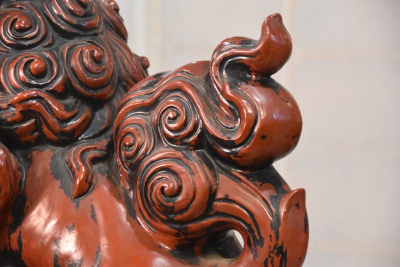 Large Kutani Pottery Shishi Buddhist Lion Dog - Image 9
