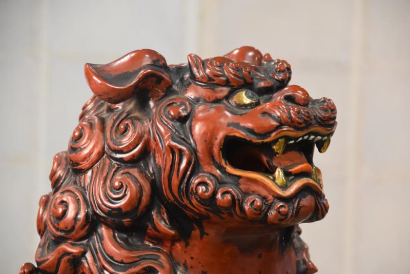 Large Kutani Pottery Shishi Buddhist Lion Dog - Image 6