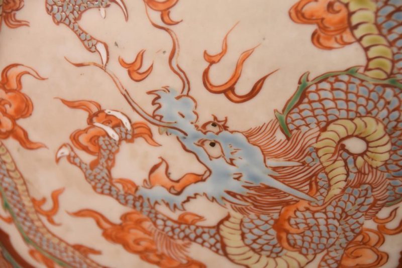 Samurai and Dragon Imari Hibachi Circa:1920's - Image 8