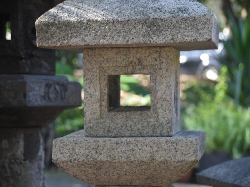Vintage Oribe Garden Lantern from Kyoto Japan Height:1160 mm - Image 2