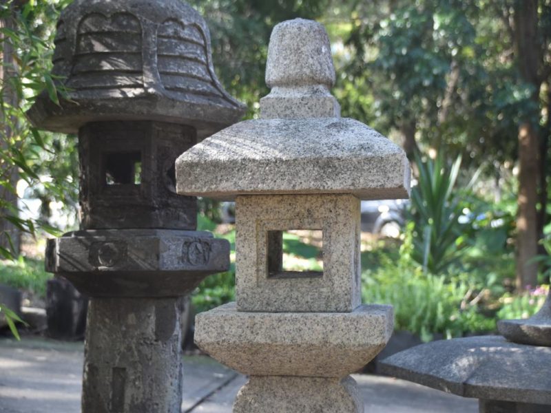 Vintage Oribe Garden Lantern from Kyoto Japan Height:1160 mm - Image 9