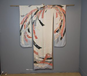 Jacquard Silk Furisode Kimono