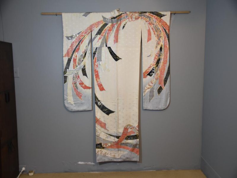 Jacquard Silk Furisode Kimono