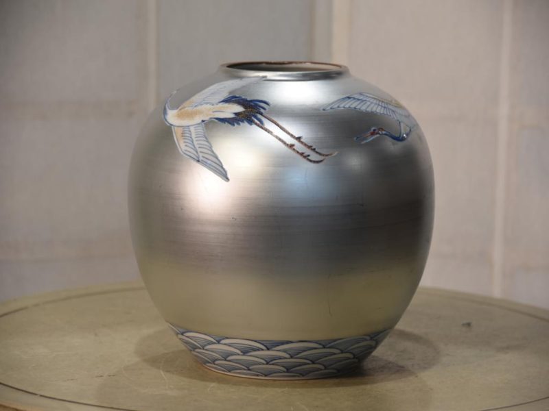 Japanese Silver Glaze Vase - Image 8
