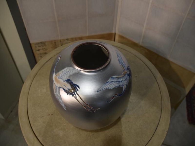 Japanese Silver Glaze Vase - Image 7